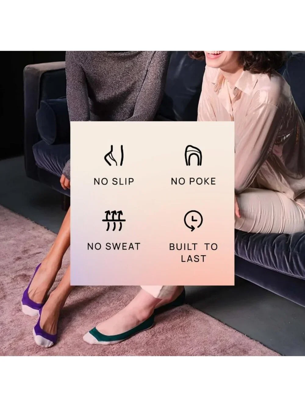 Comfortable Low-Cut No Show Socks | 4-Pack, Breathable & Stylish Footwear